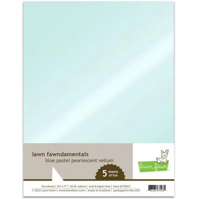 Lawn Fawn Pastel Pearlescent Vellum - Blue